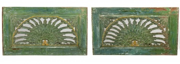 Pair of Carved and Painted Architectural Panels